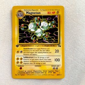 First edition Magneton Pokémon card